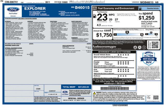 Used 2021 Ford Explorer XLT w/ Class III Trailer Tow Package AWD/4WD image 17