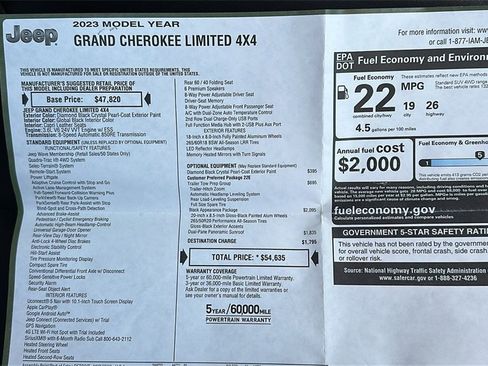 Used 2023 Jeep Grand Cherokee Limited w/ Black Appearance Package image 32