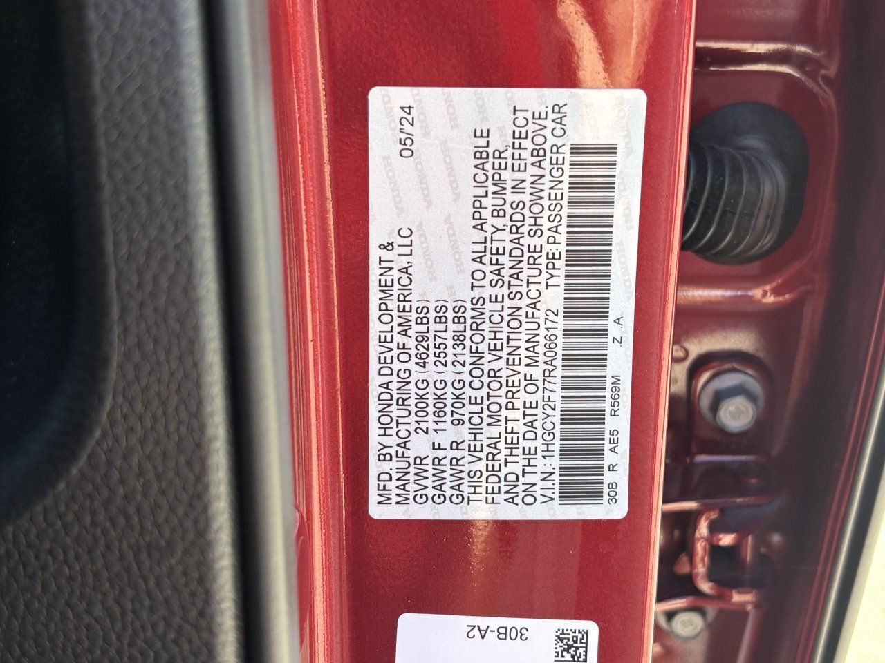 Certified 2024 Honda Accord Sport image 33