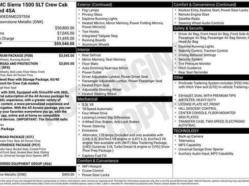 Used 2021 GMC Sierra 1500 SLT w/ SLT Premium Package AWD/4WD image 46