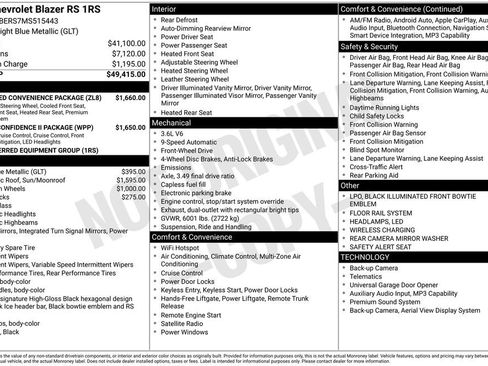 Used 2021 Chevrolet Blazer RS w/ Enhanced Convenience Package FWD image 31