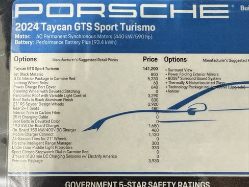Used 2024 Porsche Taycan GTS image 5
