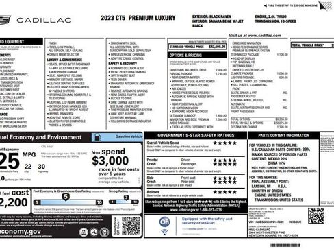 Used 2023 Cadillac CT5 Luxury AWD/4WD image 3