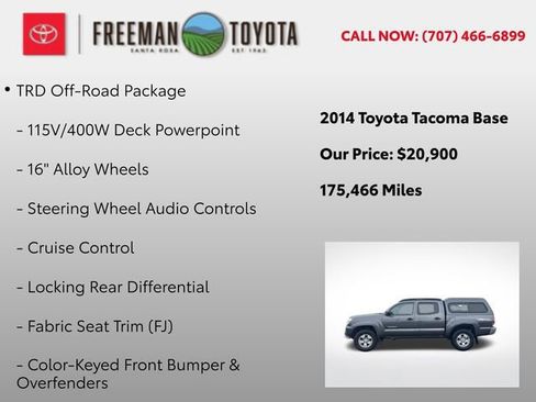 Used 2014 Toyota Tacoma 4x4 Double Cab w/ TRD Off-Road Package image 4
