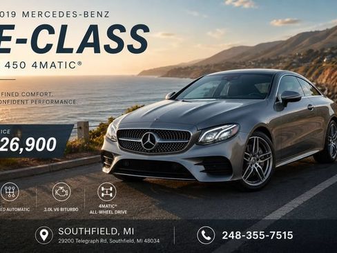 Used 2019 Mercedes-Benz E 450 4MATIC Coupe image 1