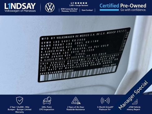 Certified 2021 Volkswagen Tiguan SE R-Line w/ 3rd Row Seat Package image 26