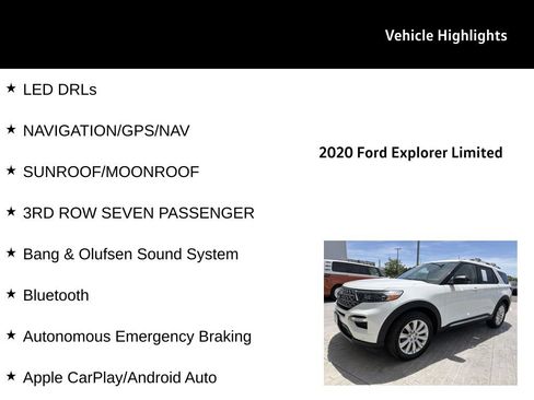 Used 2020 Ford Explorer Limited w/ Class III Trailer Tow Package AWD/4WD image 24