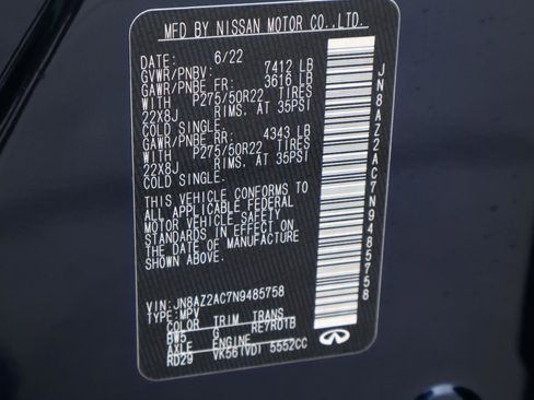 Used 2022 INFINITI QX80 Premium Select w/ Cargo Package image 23