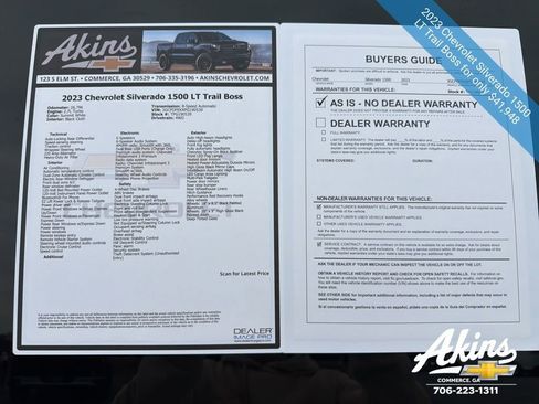 Certified 2023 Chevrolet Silverado 1500 LT Trail Boss w/ Protection Package image 10