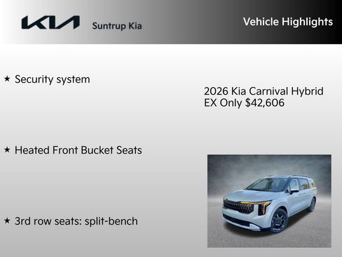New 2026 Kia Carnival EX image 15