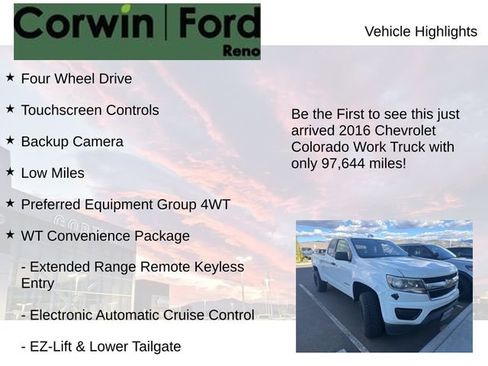 Used 2016 Chevrolet Colorado W/T w/ WT Convenience Package image 4