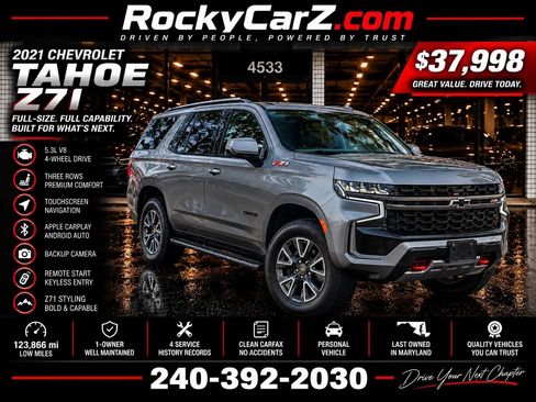 Used 2021 Chevrolet Tahoe Z71 w/ Z71 Signature Package AWD/4WD image 1