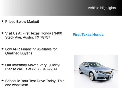 Used 2014 Chevrolet Impala LTZ FWD image 10
