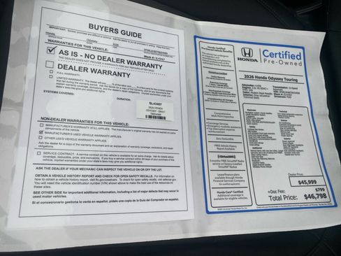 Certified 2026 Honda Odyssey Touring image 37