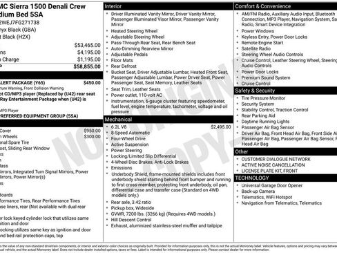 Used 2015 GMC Sierra 1500 Denali w/ Driver Alert Package AWD/4WD image 6