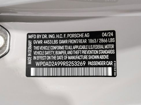 Used 2024 Porsche 911 Turbo S w/ Exterior Package Painted image 50