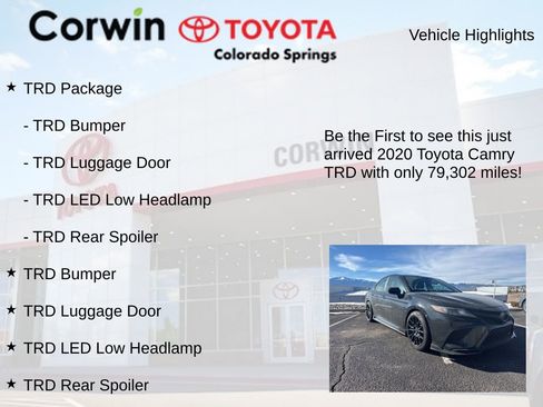 Used 2020 Toyota Camry TRD image 4
