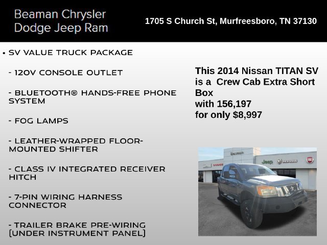 Used 2014 Nissan Titan SV w/ SV Premium Utility Package AWD/4WD image 4