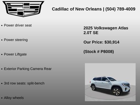 Used 2025 Volkswagen Atlas SE FWD image 8