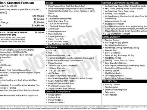 Certified 2025 Subaru Crosstrek 2.0i Premium image 3