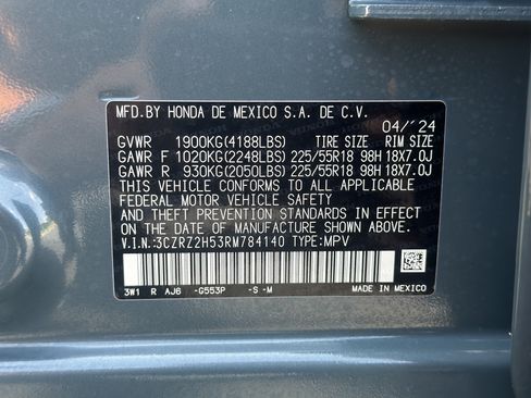 Certified 2024 Honda HR-V Sport image 36