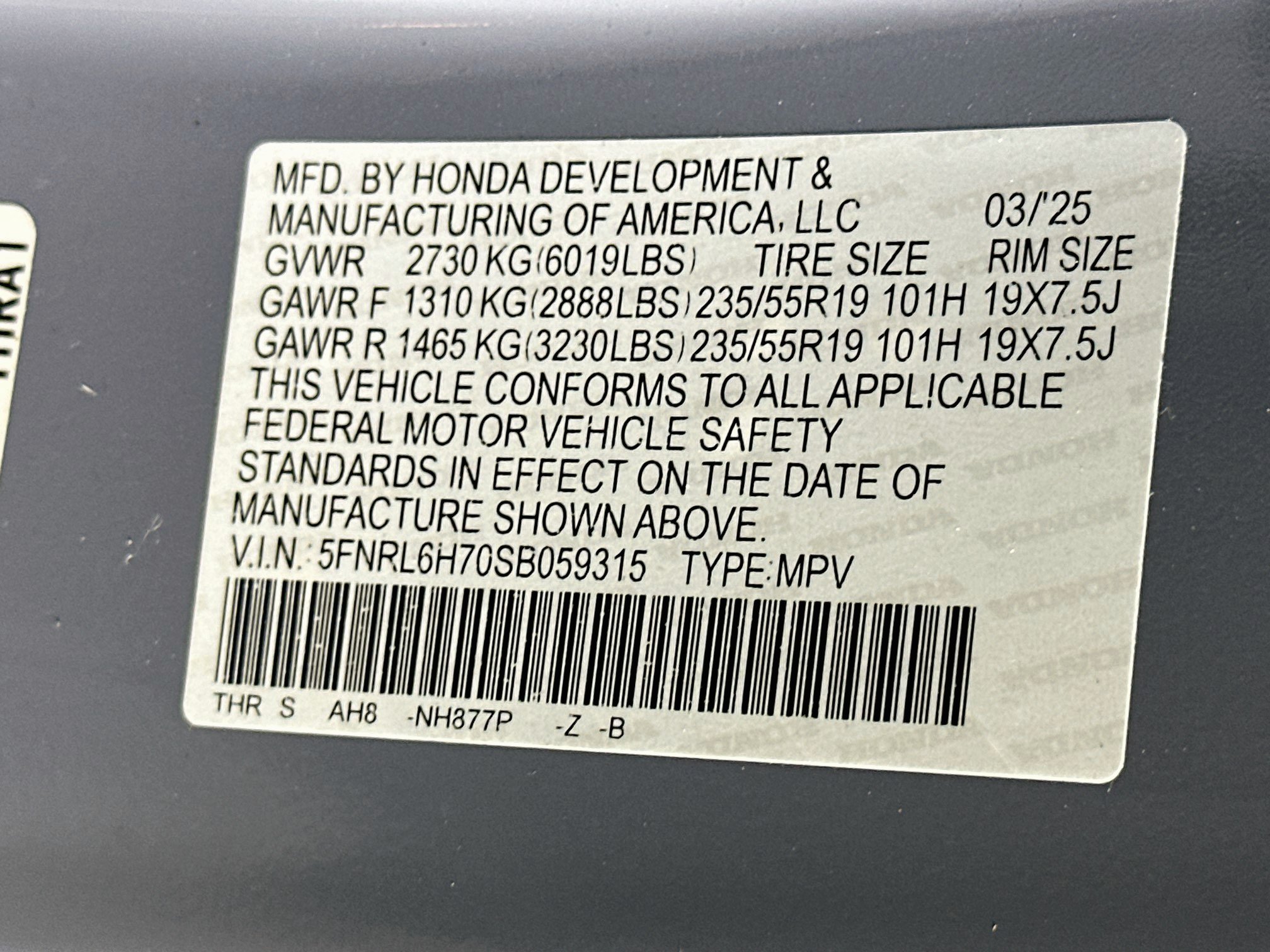 Used 2025 Honda Odyssey Sport-L image 12