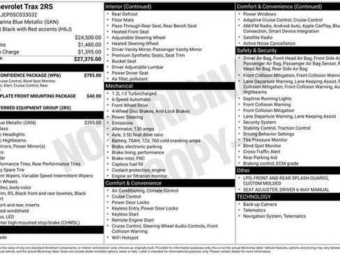 Used 2025 Chevrolet Trax RS w/ Driver Confidence Package image 68