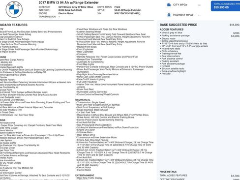 Used 2017 BMW i3 w/ Range Extender image 7