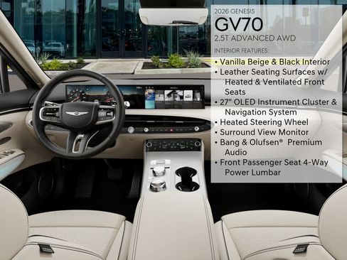 New 2026 Genesis GV70 2.5T Advanced AWD/4WD image 17