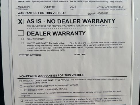 Used 2025 Mitsubishi Outlander ES FWD image 32