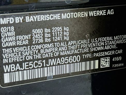 Used 2018 BMW 540i RWD image 24