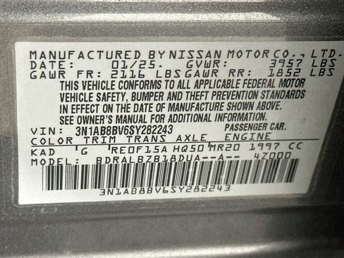 Used 2025 Nissan Sentra S FWD image 12