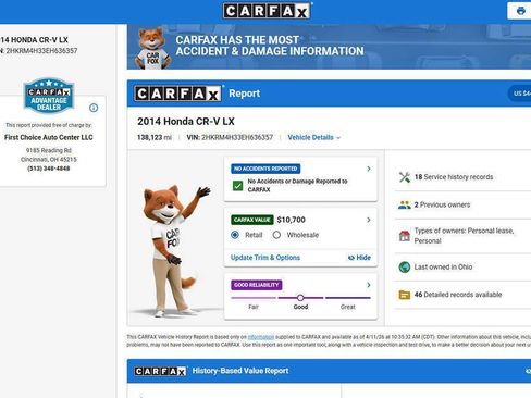 Used 2014 Honda CR-V LX image 2
