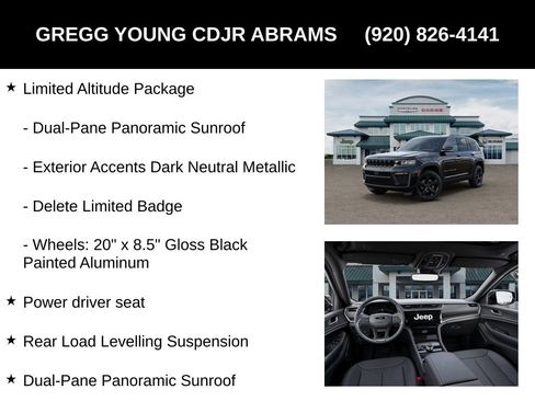 New 2026 Jeep Grand Cherokee Limited w/ Limited Altitude Package AWD/4WD image 12