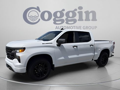 Certified 2024 Chevrolet Silverado 1500 Custom w/ Turbomax Blackout Package AWD/4WD image 1