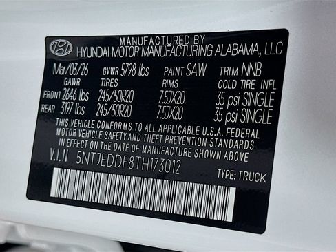 Certified 2026 Hyundai Santa Cruz Limited AWD/4WD image 33