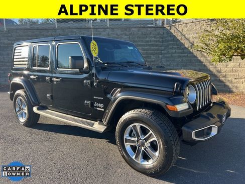 Used 2022 Jeep Wrangler Unlimited Sahara w/ LED Lighting Group image 1