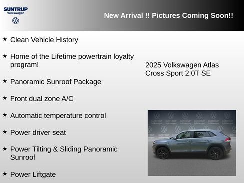 Used 2025 Volkswagen Atlas Cross Sport SE w/ Panoramic Sunroof Package FWD image 6