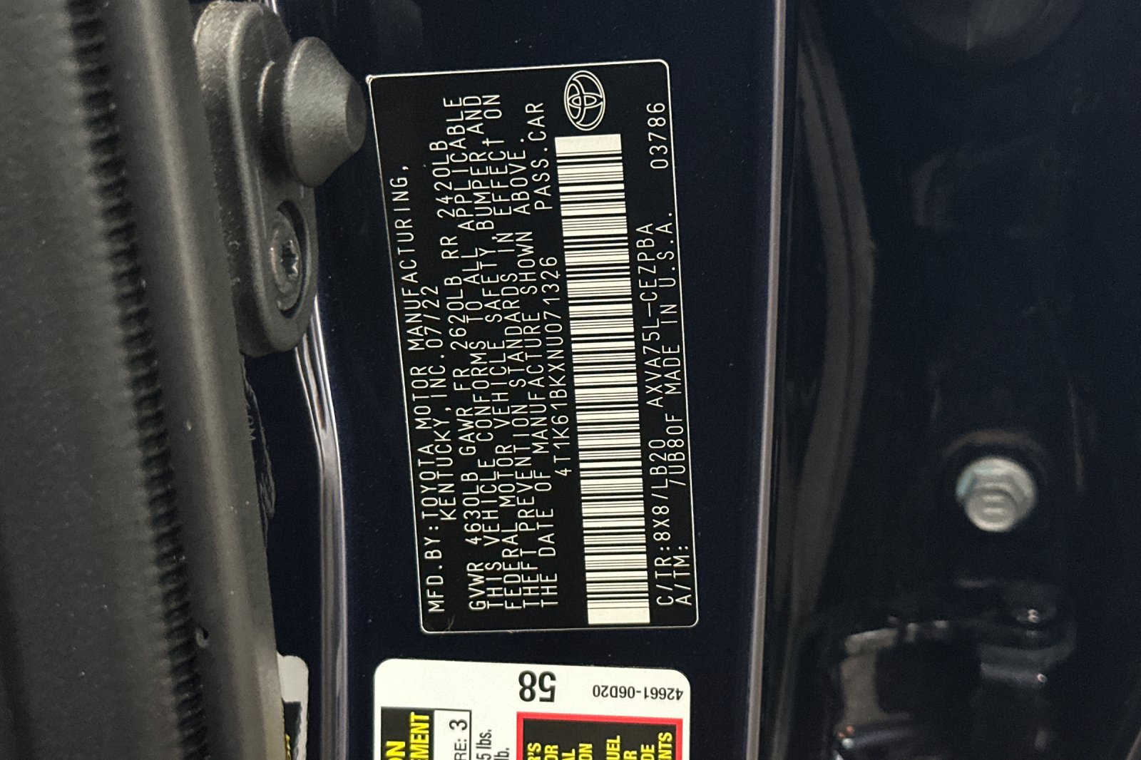 Certified 2022 Toyota Camry XSE w/ Carpet Mat Package (TMS) AWD/4WD image 54