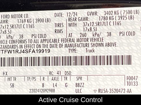 Used 2025 Ford F150 Raptor w/ Equipment Group 803A Raptor R image 37