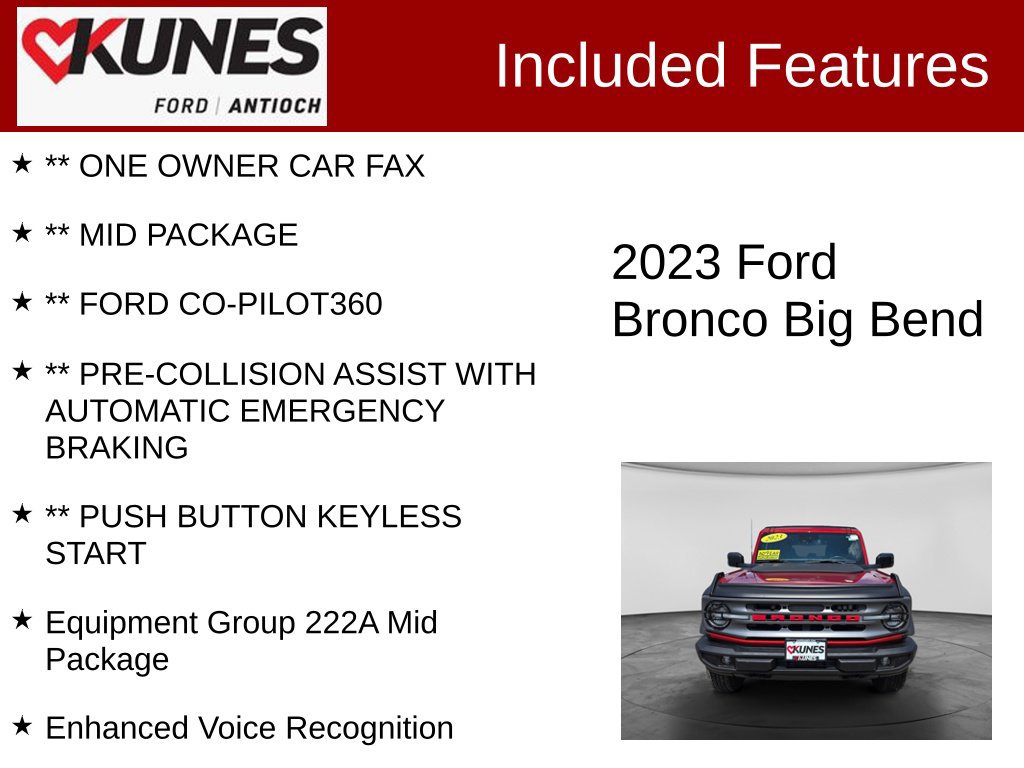 Certified 2023 Ford Bronco Big Bend AWD/4WD image 4