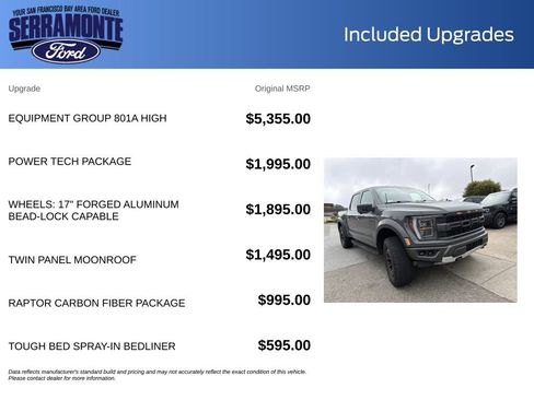 Used 2021 Ford F150 Raptor w/ Equipment Group 801A High AWD/4WD image 17