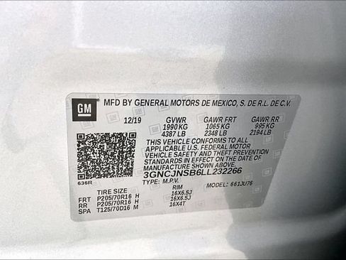 Used 2020 Chevrolet Trax LS w/ Tint and Cruise Package AWD/4WD image 16