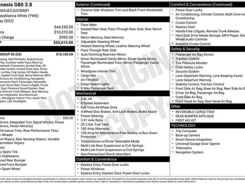 Used 2018 Genesis G80 3.8 w/ Option Group 03 image 1