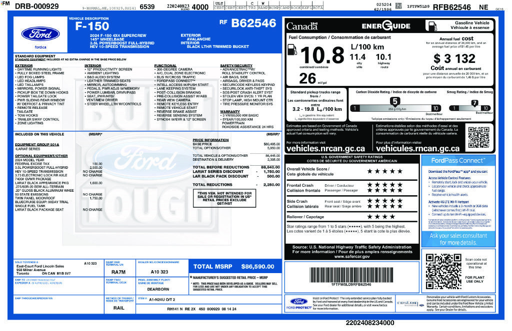 Used 2024 Ford F150 Lariat AWD/4WD image 2