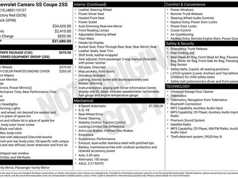 Used 2011 Chevrolet Camaro SS w/ Black Stripe Package RWD image 26