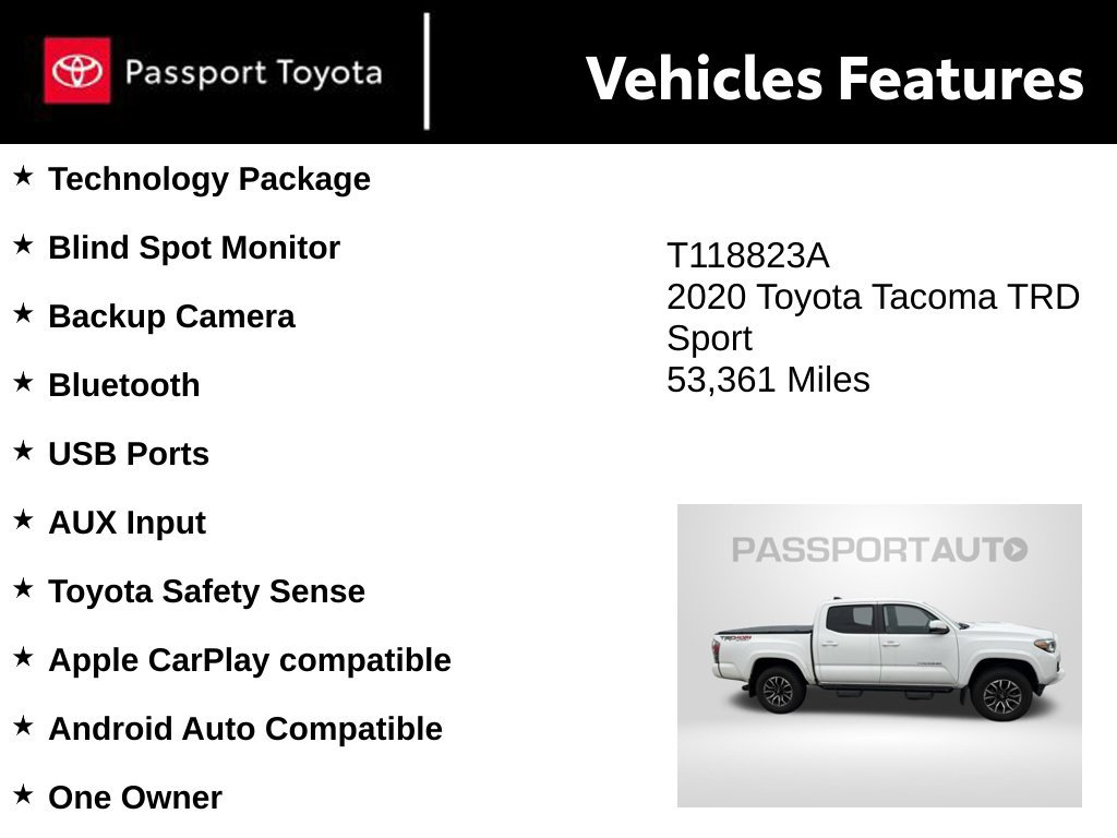 Used 2020 Toyota Tacoma TRD Sport w/ Technology Package AWD/4WD image 9