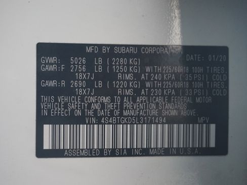 Used 2020 Subaru Outback Onyx Edition XT w/ Popular Package #2 image 39