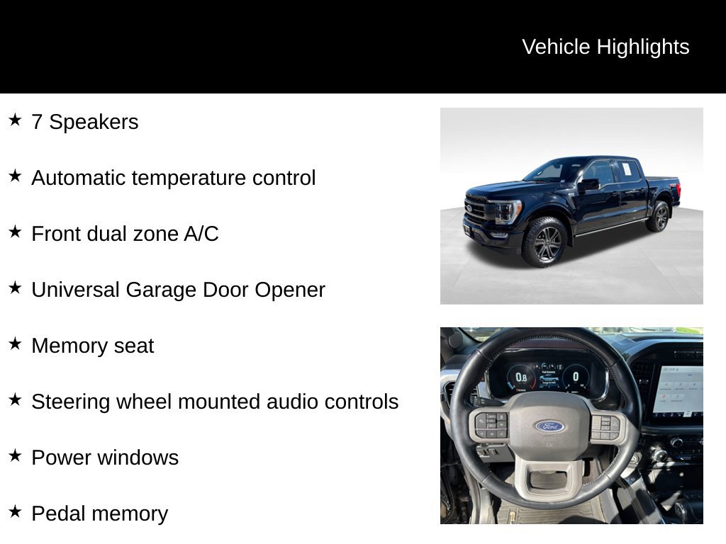 Used 2022 Ford F150 Lariat w/ Equipment Group 502A High AWD/4WD image 16