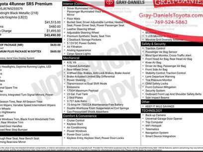 Used 2022 Toyota 4Runner SR5 Premium w/ Moonroof Package